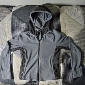 Abercrombie & Fitch Grey Fleece Zip-up Hoodie Jacket Size Lg Women's